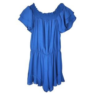Altar'd State Royal Blue Off-Shoulder Romper